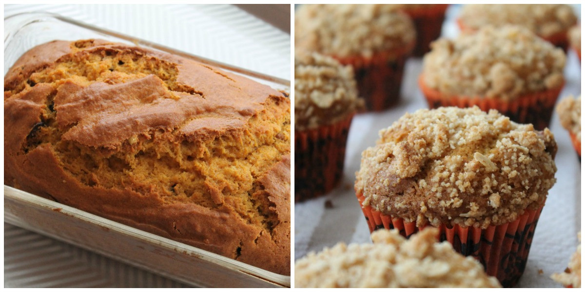 Pumpkin Bread Muffins
 Pumpkin Bread and Pumpkin Muffins with Streusel Topping