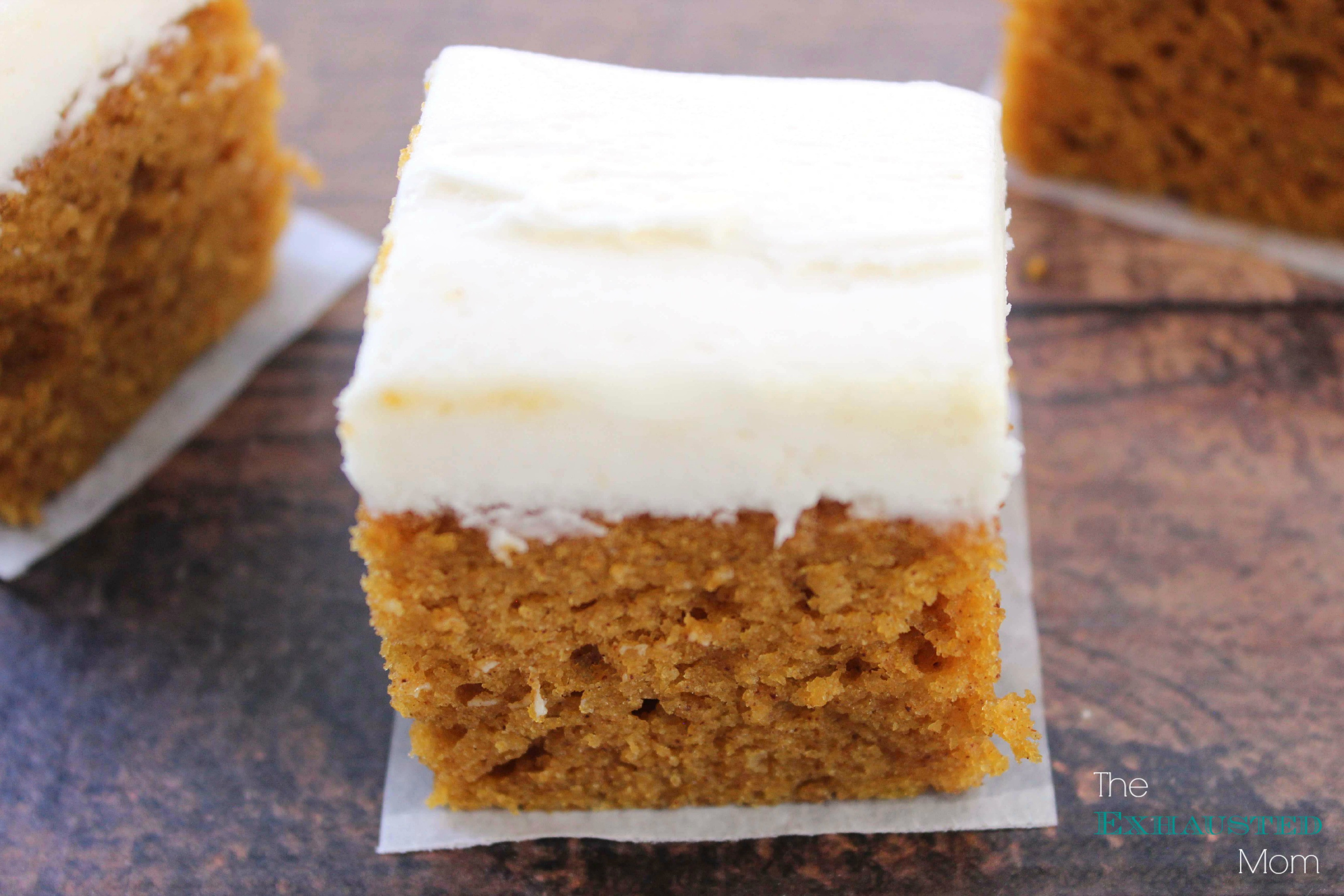 Pumpkin Cake With Cream Cheese Frosting
 Pumpkin Cake with Cream Cheese Frosting The Exhausted Mom