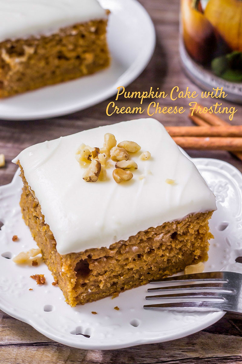 Pumpkin Cake With Cream Cheese Frosting
 BEST Pumpkin Cake