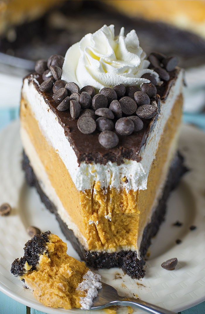 Pumpkin Cheesecake Recipe
 Double Layer Pumpkin Cheesecake Recipe with Oreo Crust