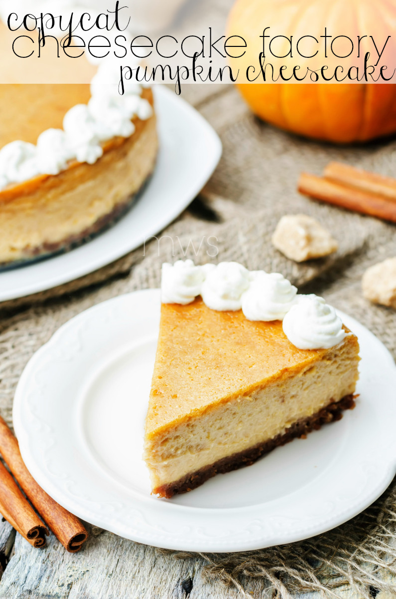 Pumpkin Cheesecake Recipe
 cheesecake factory pumpkin cheesecake