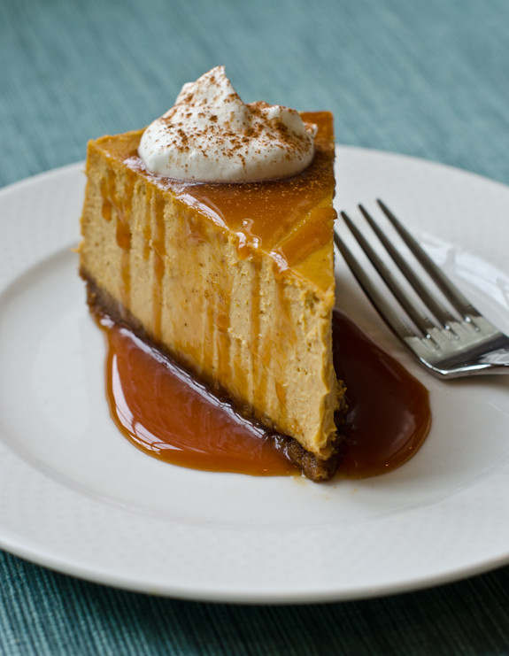 Pumpkin Cheesecake Recipe
 Pumpkin Cheesecake with Gingersnap Crust and Caramel Sauce