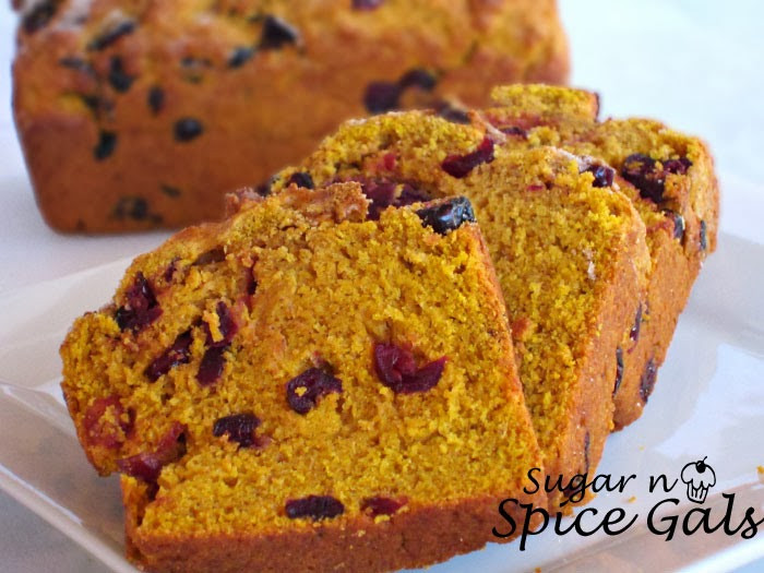 Pumpkin Cranberry Bread
 Mini Pumpkin Cranberry Bread Sugar n Spice Gals