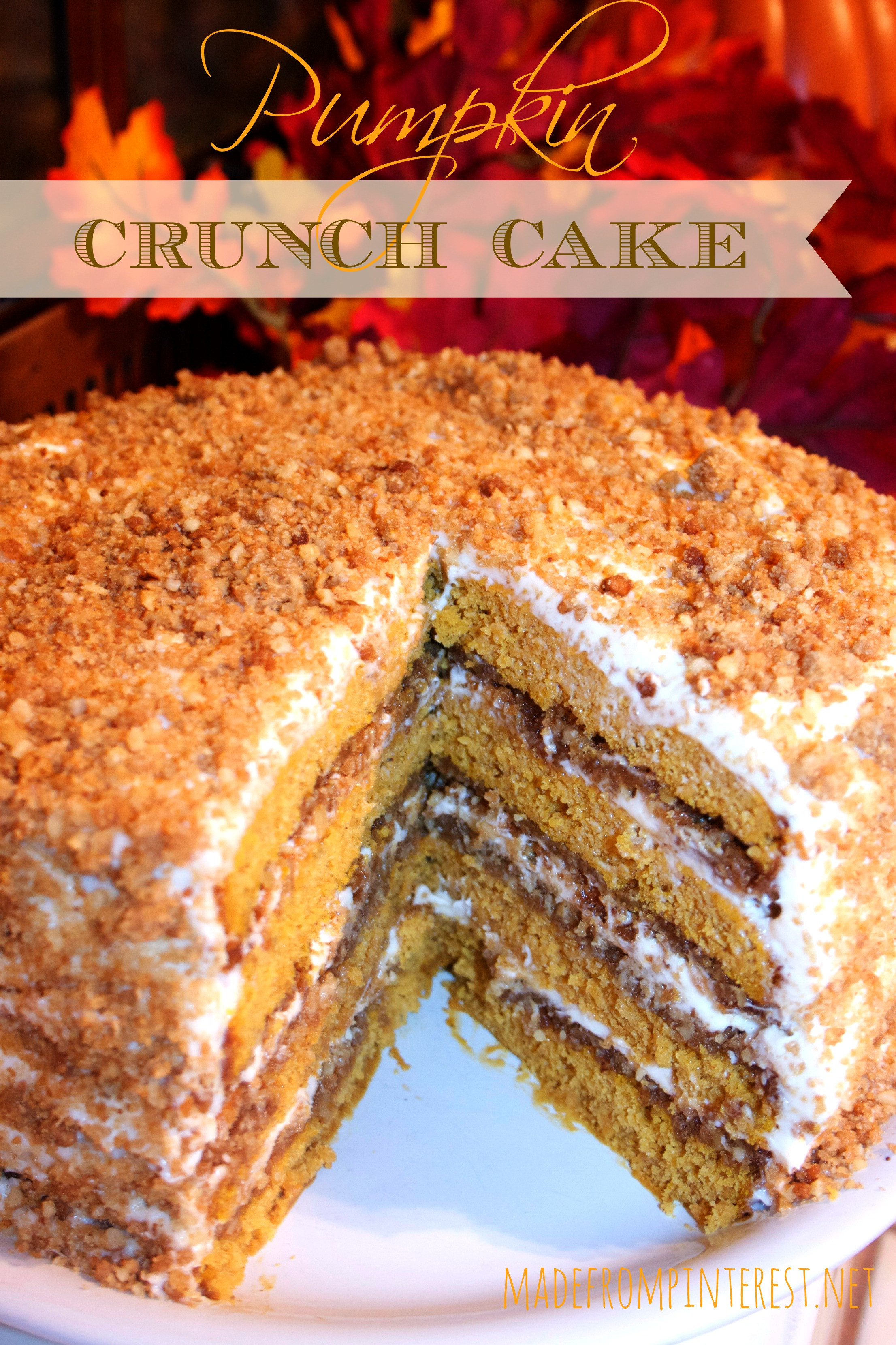 Pumpkin Crunch Cake Recipe
 Pumpkin Crunch Cake with Cream Cheese Frosting TGIF