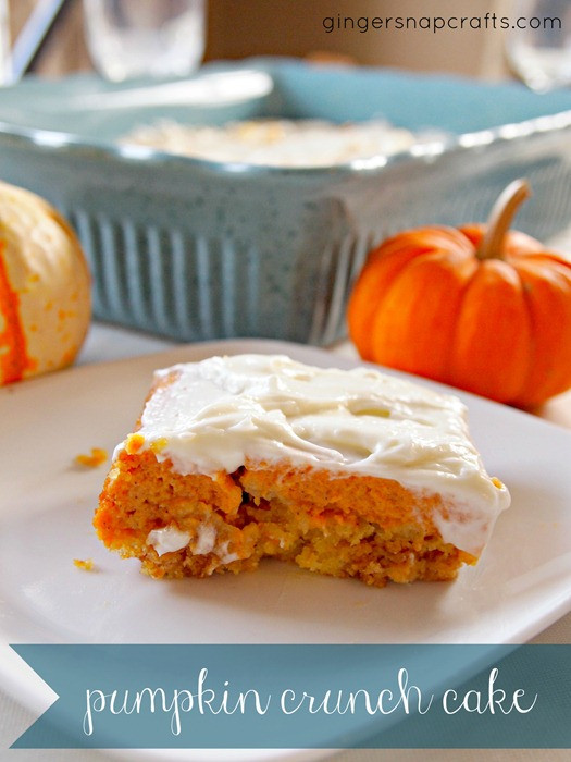 Pumpkin Crunch Cake Recipe
 Ginger Snap Crafts pumpkin crunch cake with cream cheese