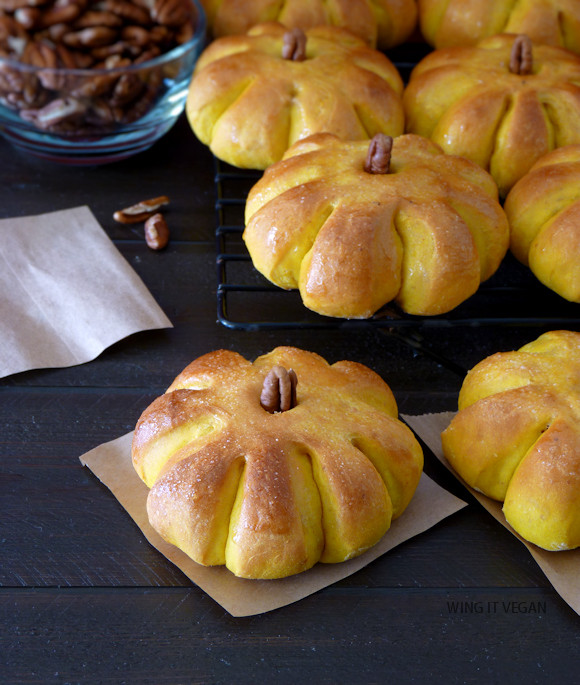 Pumpkin Dinner Recipe
 Wing It Vegan Pumpkin Shaped Pumpkin Dinner Rolls