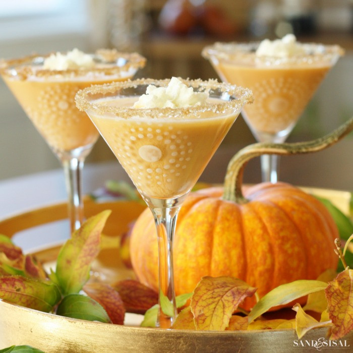 Pumpkin Drinks Recipes
 Pumpkin Pie Martini Sand and Sisal