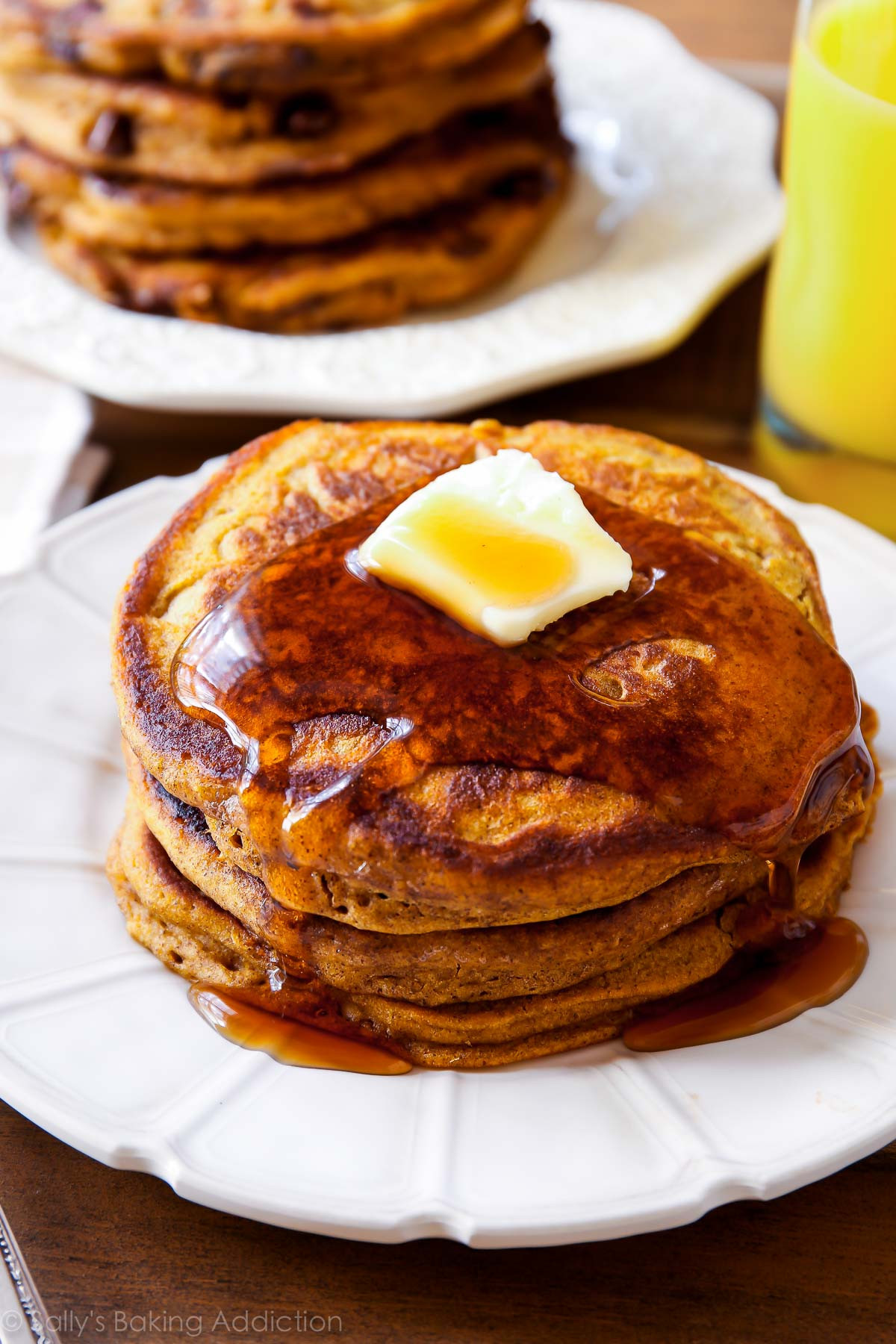 Pumpkin Pancakes Recipe
 Pumpkin Chocolate Chip Pancakes Sallys Baking Addiction