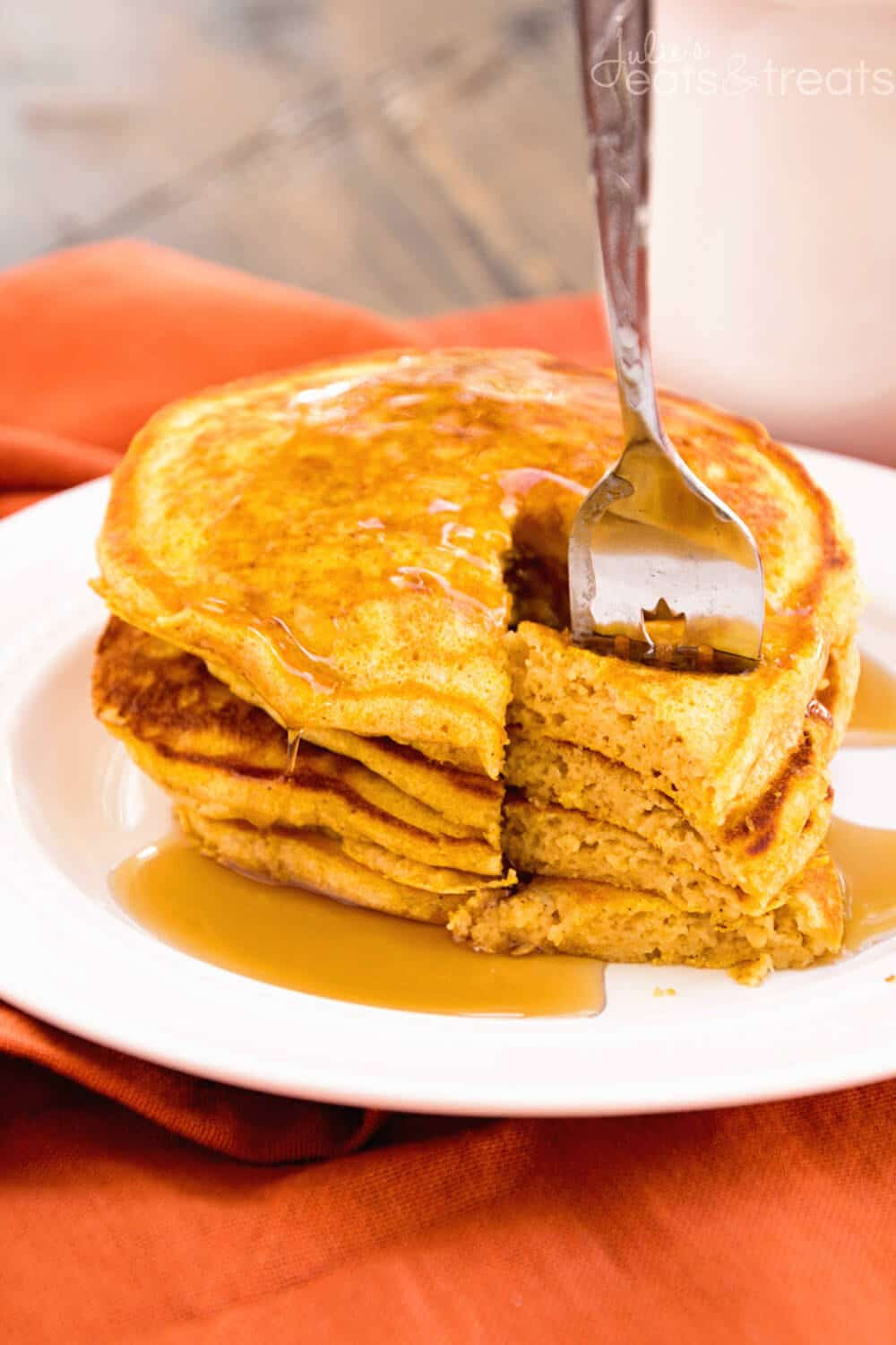 Pumpkin Pancakes Recipe
 Pumpkin Spice Pancakes Recipe Julie s Eats & Treats