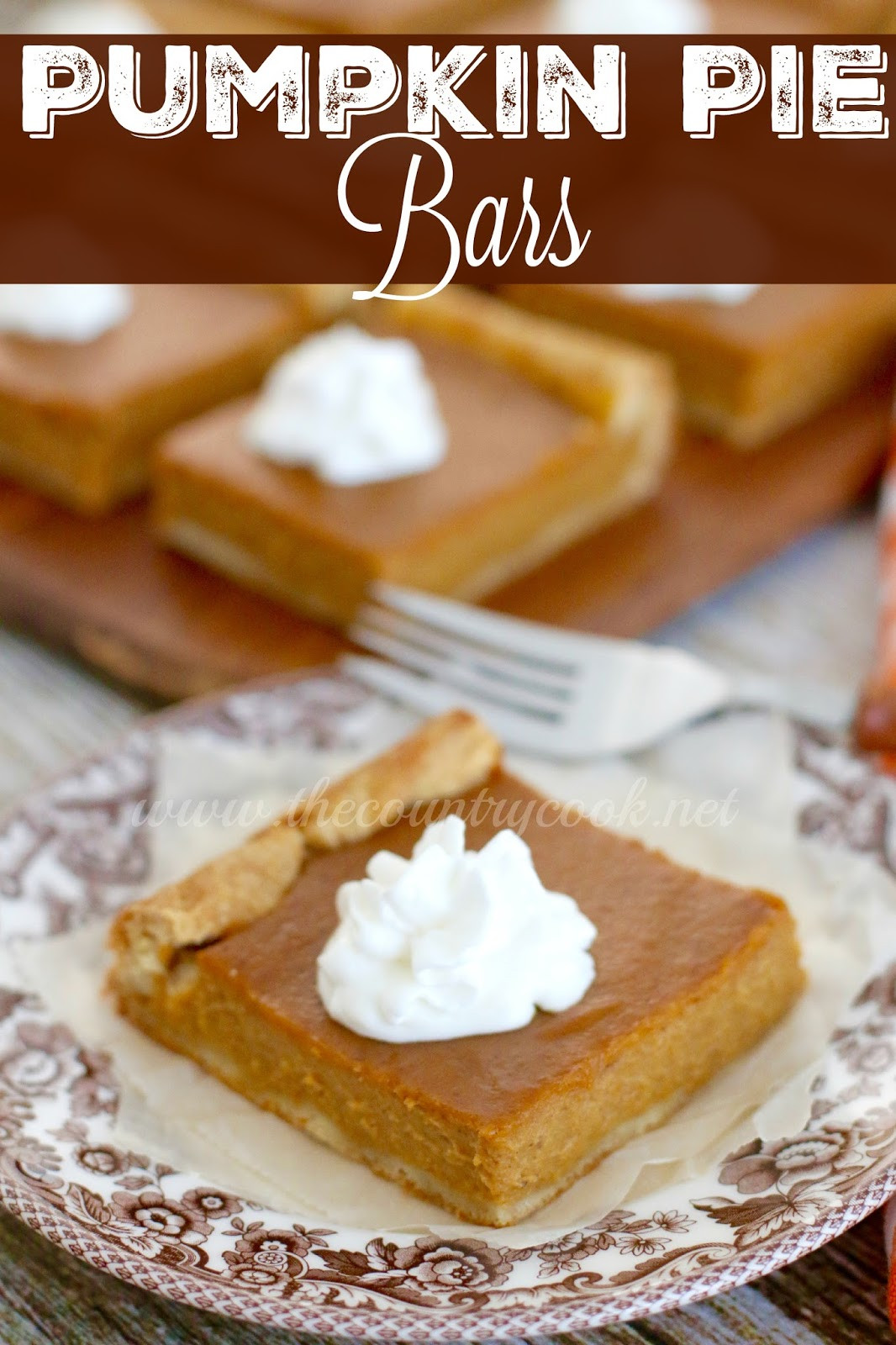 Pumpkin Pie Bars
 Pumpkin Pie Bars The Country Cook