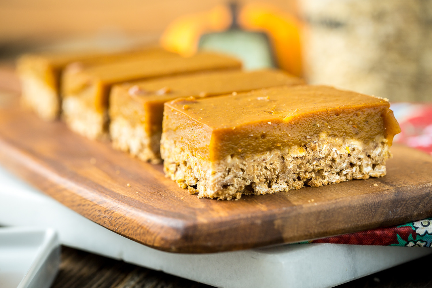 Pumpkin Pie Bars
 Oatmeal Pumpkin Pie Bars