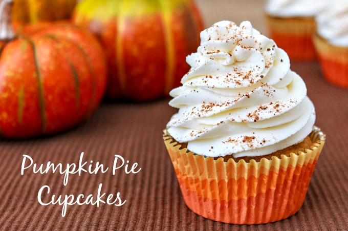 Pumpkin Pie Cupcakes
 Pumpkin Pie Cupcakes With Cinnamon Whipped Frosting