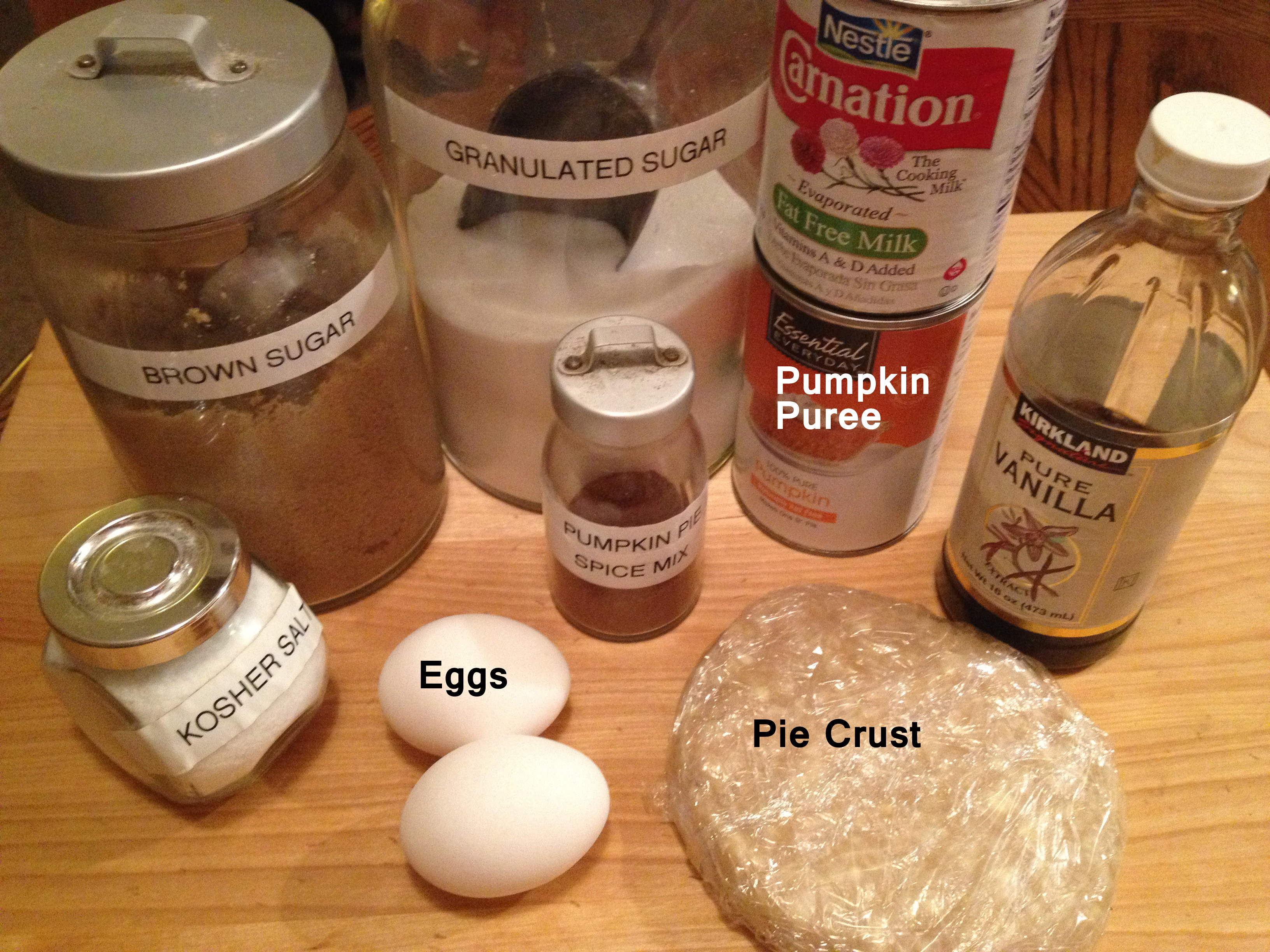 Pumpkin Pie Ingredients
 pumpkin pie ingre nts