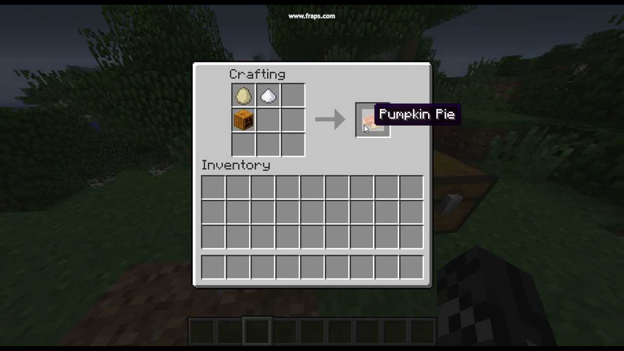 Pumpkin Pie Minecraft
 How to make a pumpkin pie in Minecraft 1 6 2