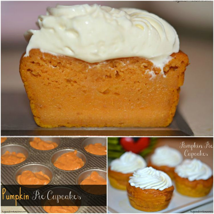 Pumpkin Pie Muffins
 Pumpkin Pie Cupcakes With Cream Cheese Whipped Cream