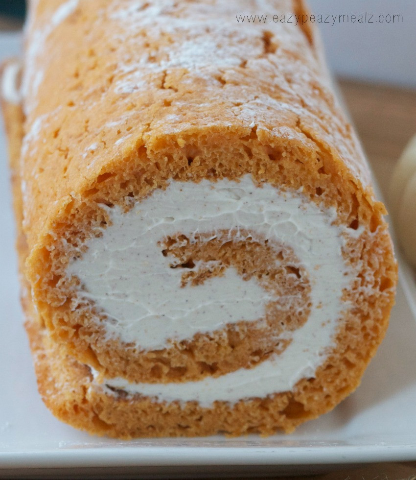 Pumpkin Roll Cake
 Pumpkin Cake Roll Eazy Peazy Mealz