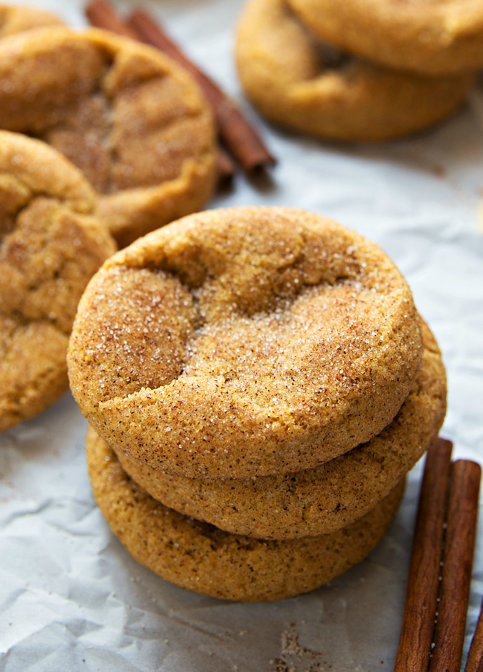 Pumpkin Snickerdoodle Cookies
 Soft and chewy pumpkin snickerdoodle cookies