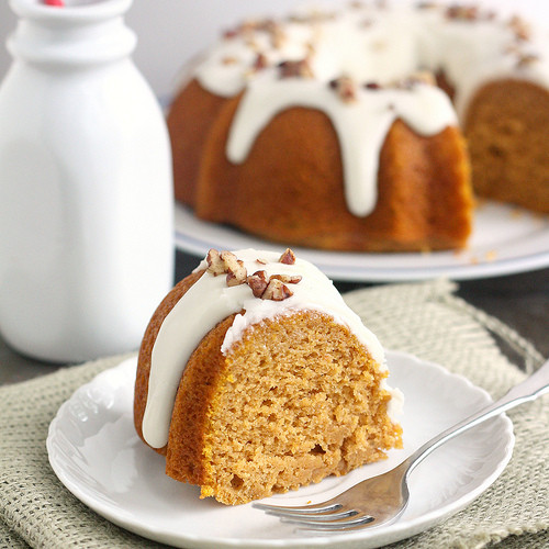 Pumpkin Spice Bundt Cake
 Pumpkin Spice Bundt Cake with Bourbon Cream Cheese Glaze