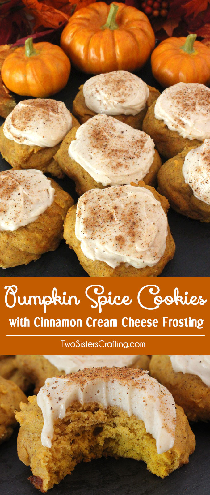 Pumpkin Spice Cookies
 Pumpkin Spice Cookies with Cinnamon Cream Cheese Frosting