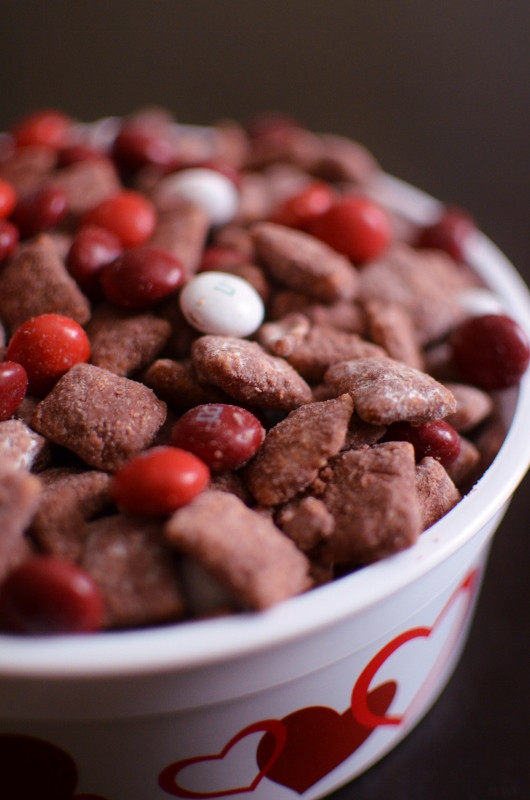 Puppy Chow Dessert
 For the Love of Dessert Red Velvet Puppy Chow