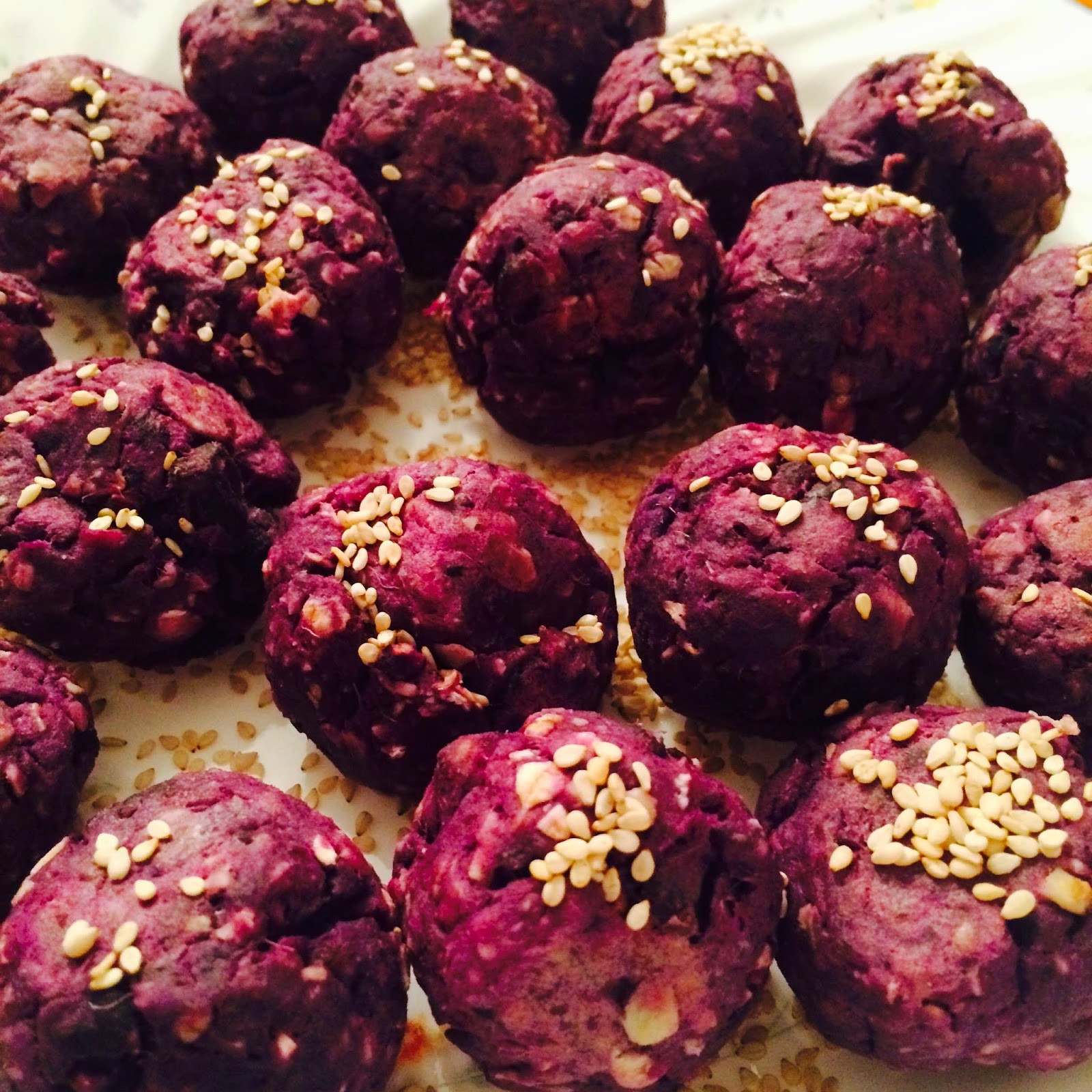 Purple Potato Recipe
 Stay Fit and Travel Oven baked Purple Sweet Potato Balls