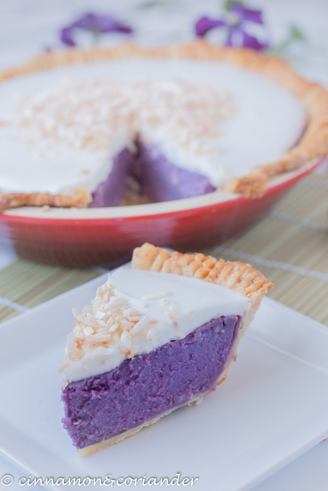 Purple Sweet Potato Pie
 Purple Sweet Potato Pie with Coconut Topping Haupia a