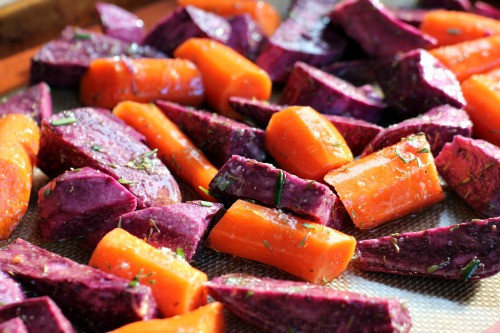 Purple Sweet Potato Recipe
 Roasted Purple Sweet Potato Wedges with Rosemary and Thyme