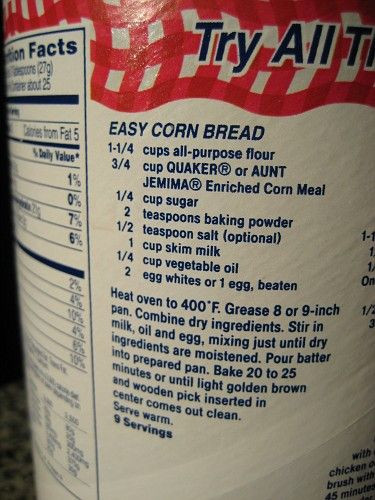 Quaker Cornbread Recipe
 Original Quaker cornbread Recipe