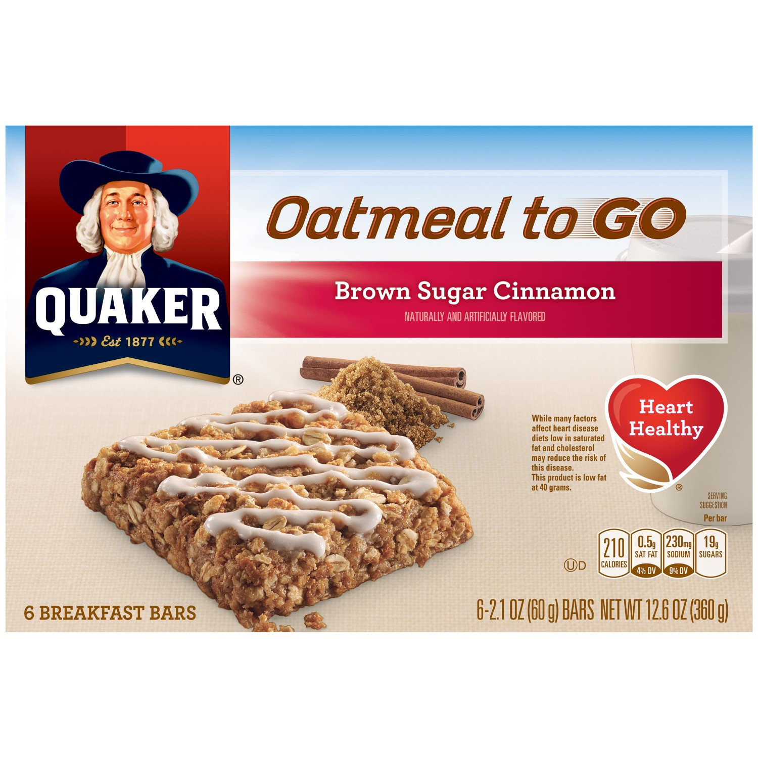 Quaker Oats Breakfast Bars
 Quaker Oatmeal To Go Brown Sugar Cinnamon Breakfast Bars