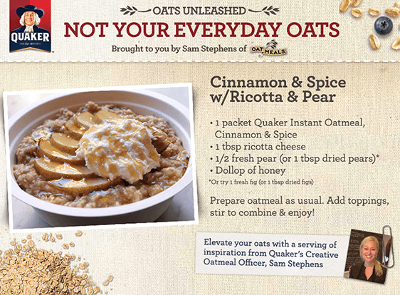 Quaker Oats Breakfast Recipes
 Oatmazing Oatmeal