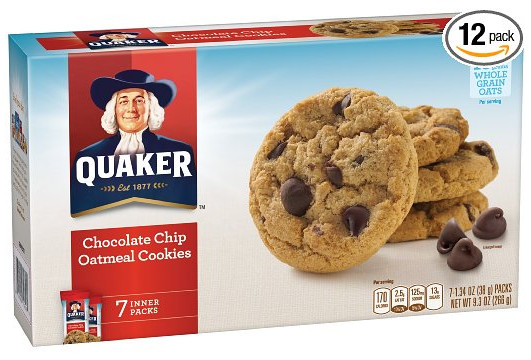 Quaker Oats Oatmeal Cookies
 Quaker Chocolate Chip Oatmeal Cookies 12 Boxes ly $11 52