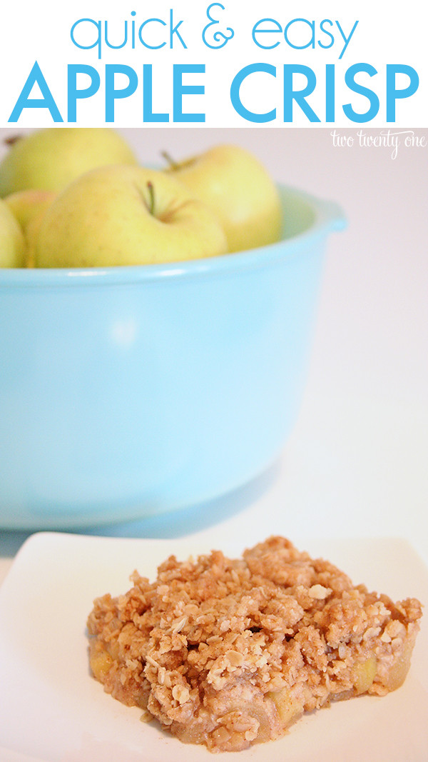 Quick Apple Dessert
 Fall Favorite Apple Crisp