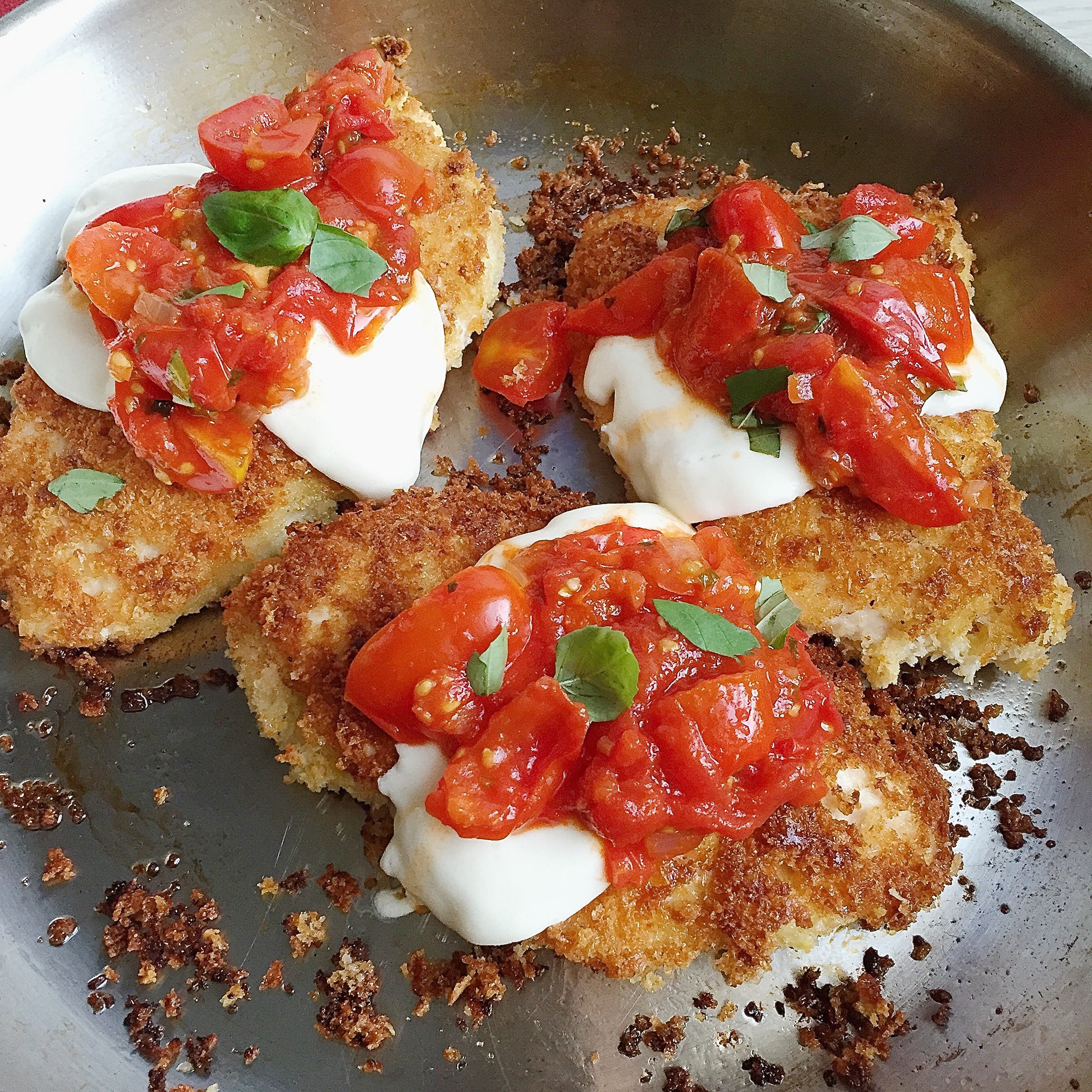 Quick Chicken Dinner
 Best Crispy Chicken Parmesan with Tomatoes and Mozzarella