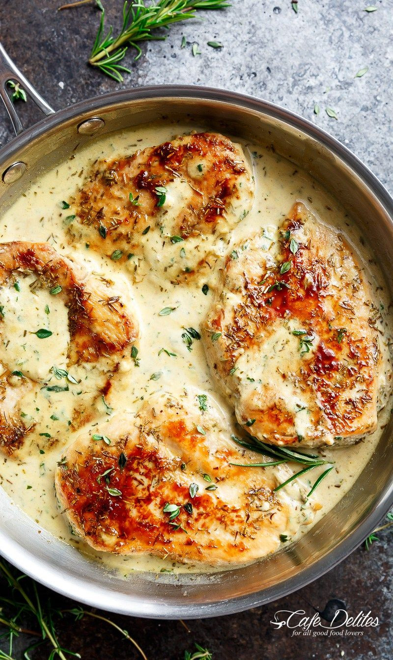 Quick Chicken Dinner
 Quick And Easy Creamy Herb Chicken filled with so much