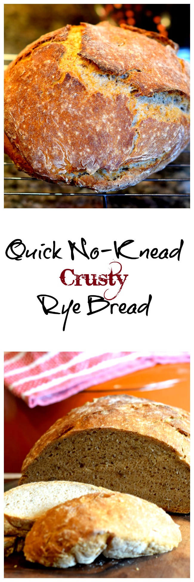 Quick Crusty Bread Recipe
 A Quick No Knead Crusty Rye Bread LindySez Recipe