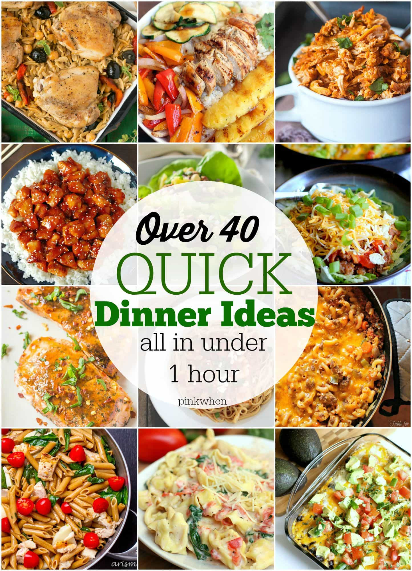 Quick Easy Dinners
 40 Quick Dinner Ideas PinkWhen