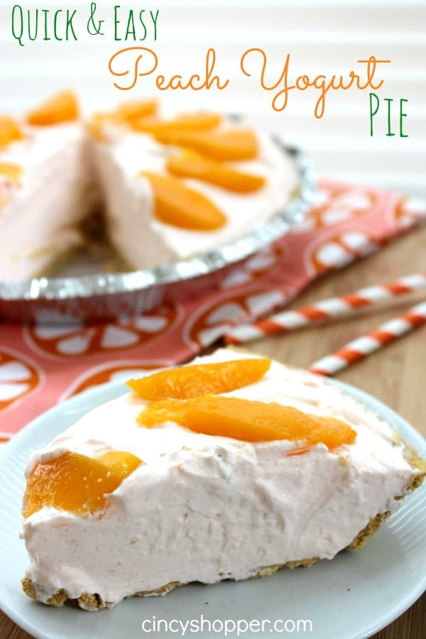 Quick Peach Dessert
 Quick & Easy Peach Yogurt Pie Recipe CincyShopper