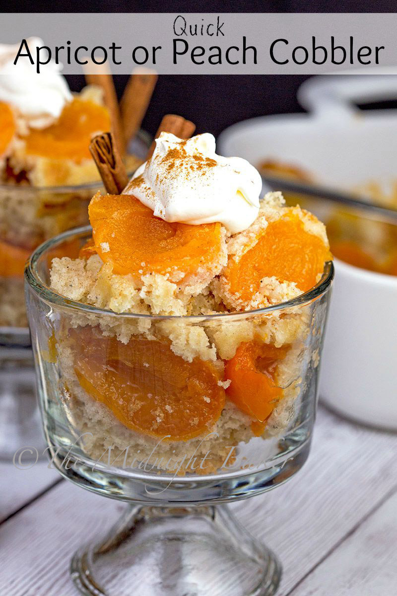 Quick Peach Dessert
 Quick Apricot or Peach Cobbler The Midnight Baker