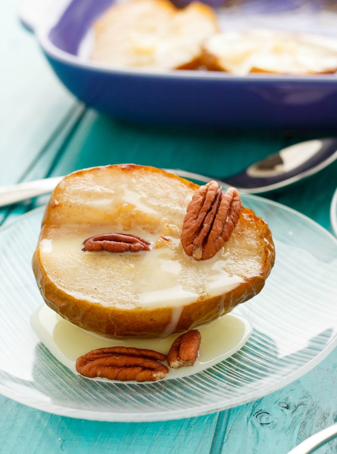 Quick Pear Dessert
 Roasted Pears with White Chocolate Sauce The Cookie Writer
