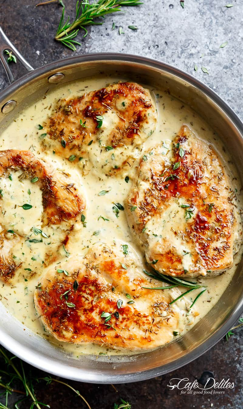 Quick Recipes For Dinner
 Quick & Easy Creamy Herb Chicken Cafe Delites