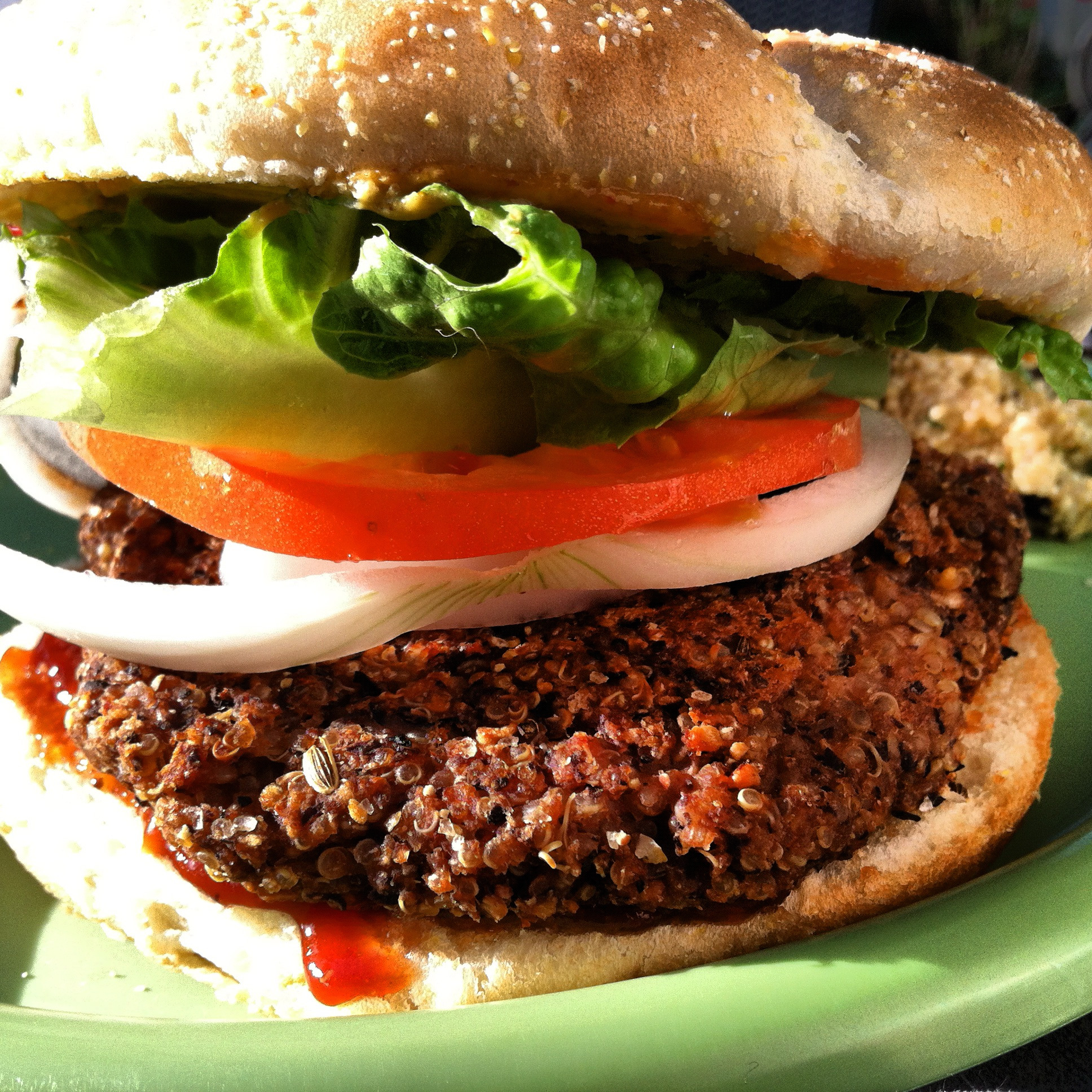 Quinoa Black Bean Burger
 Black Bean & Quinoa Burger – Plant Based on a Bud