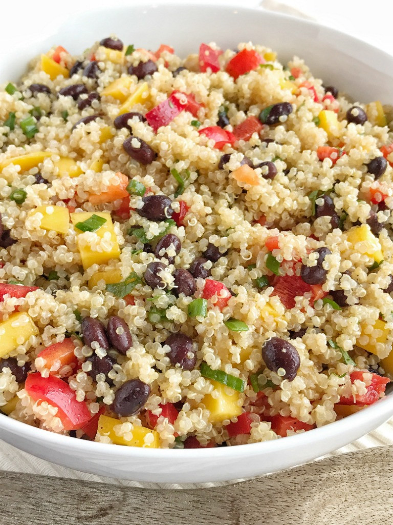 Quinoa Black Bean Salad
 Mango Black Bean Quinoa Salad To her as Family