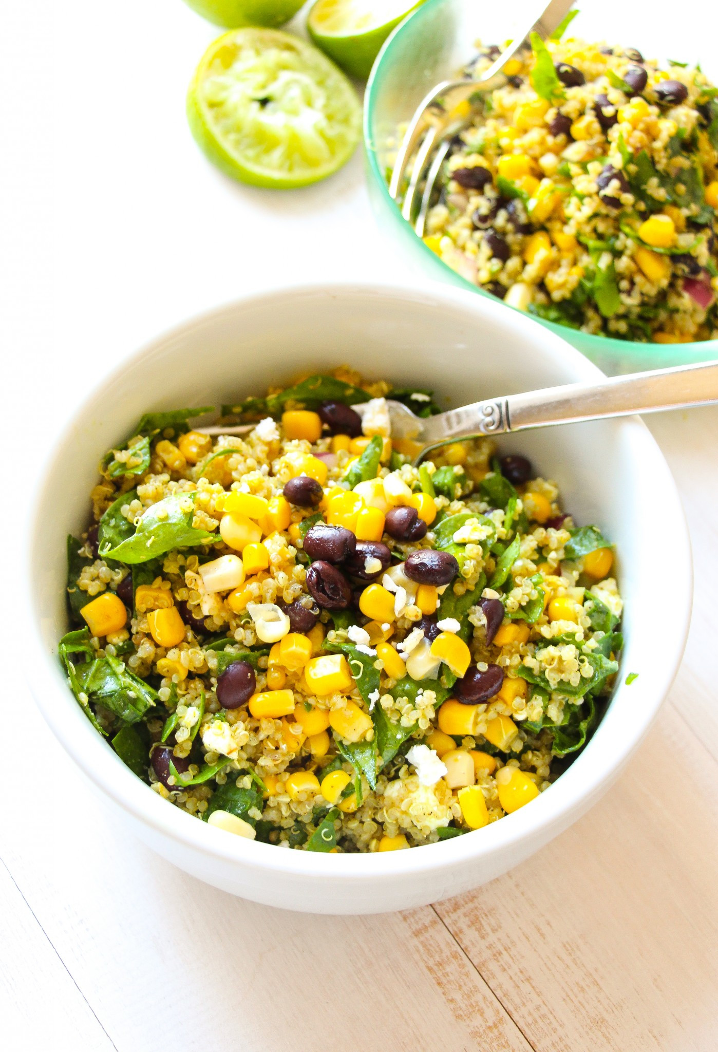 Quinoa Black Bean Salad
 Tex Mex Black Bean Corn Quinoa Salad Layers of Happiness