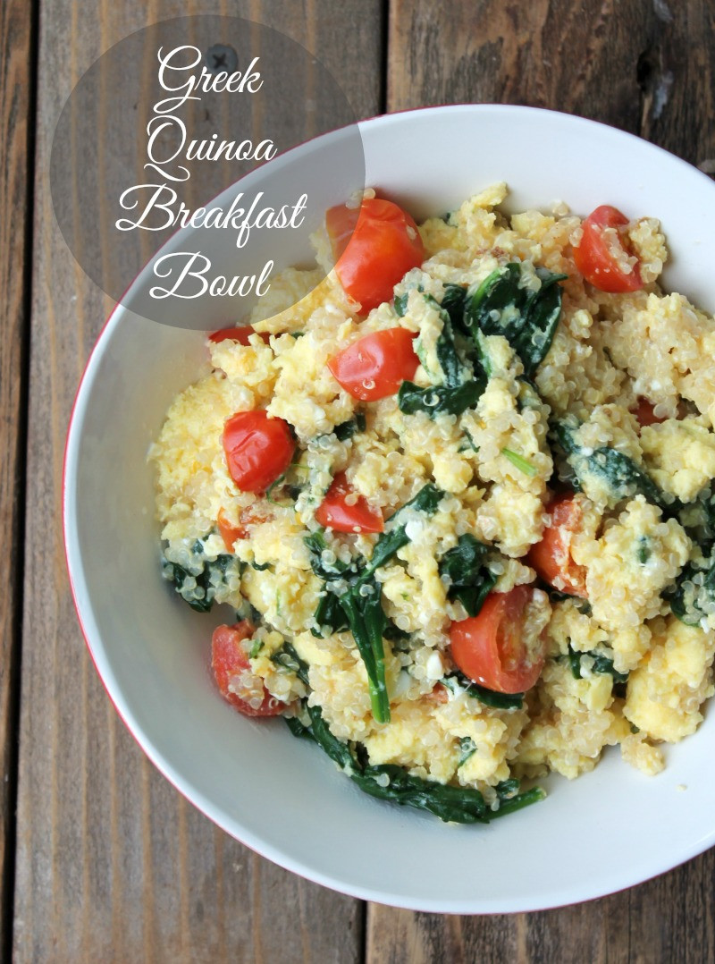 Quinoa Breakfast Eggs
 Greek Quinoa Breakfast Bowl Organize Yourself Skinny