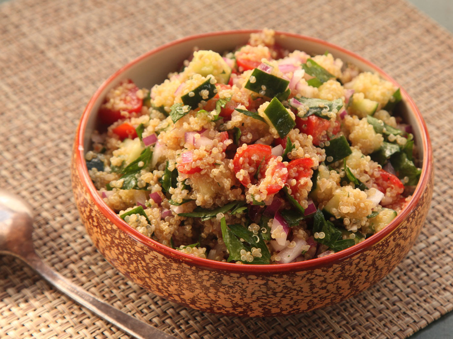 Quinoa Cucumber Salad
 Make Ahead Quinoa Salad With Cucumber Tomato and Herbs