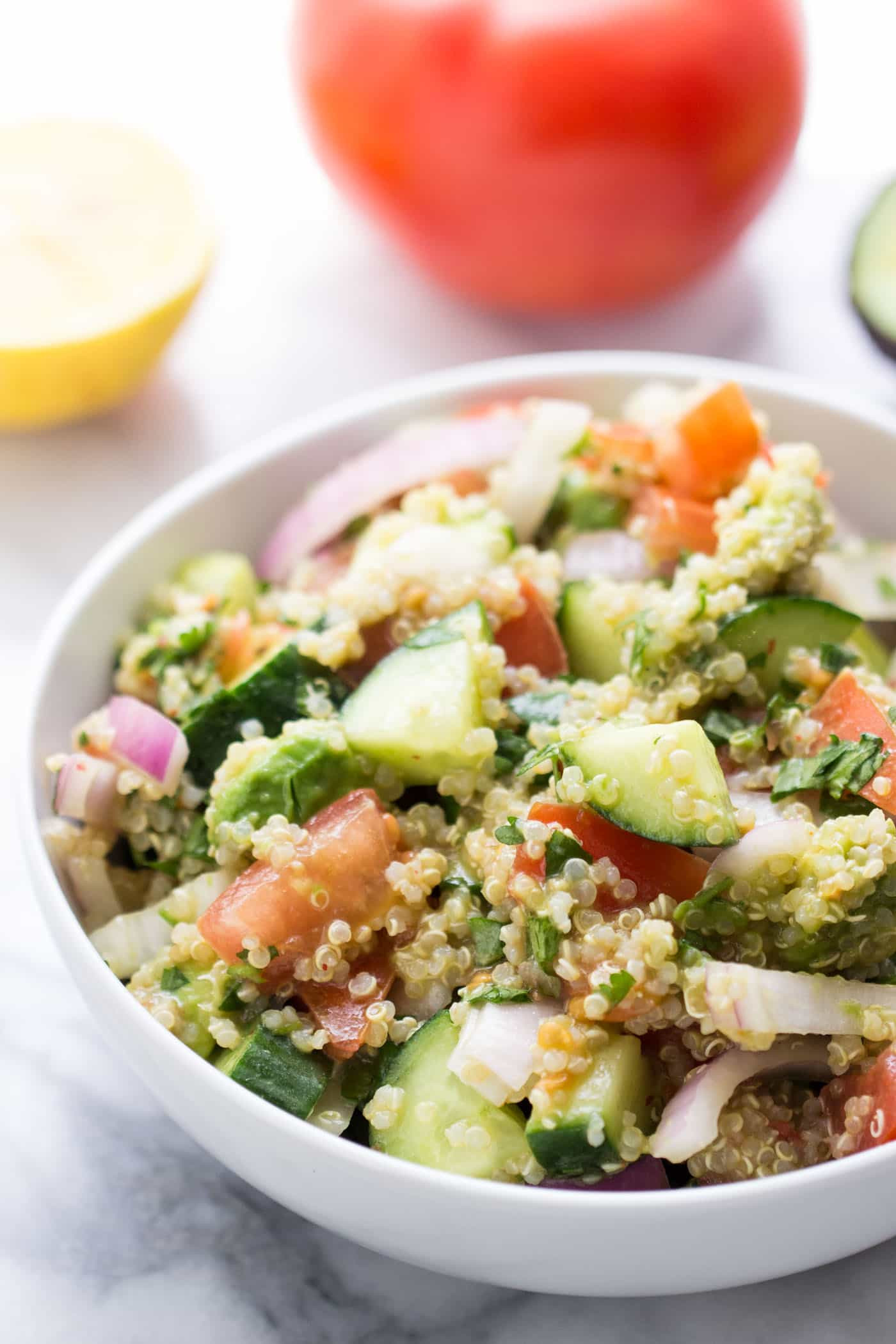 Quinoa Cucumber Salad
 Cucumber Tomato Avocado Quinoa Salad Simply Quinoa