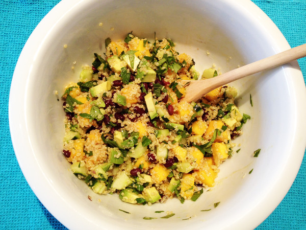 Quinoa Cucumber Salad
 Refreshing Quinoa Salad with Mango Cucumber & Avocado