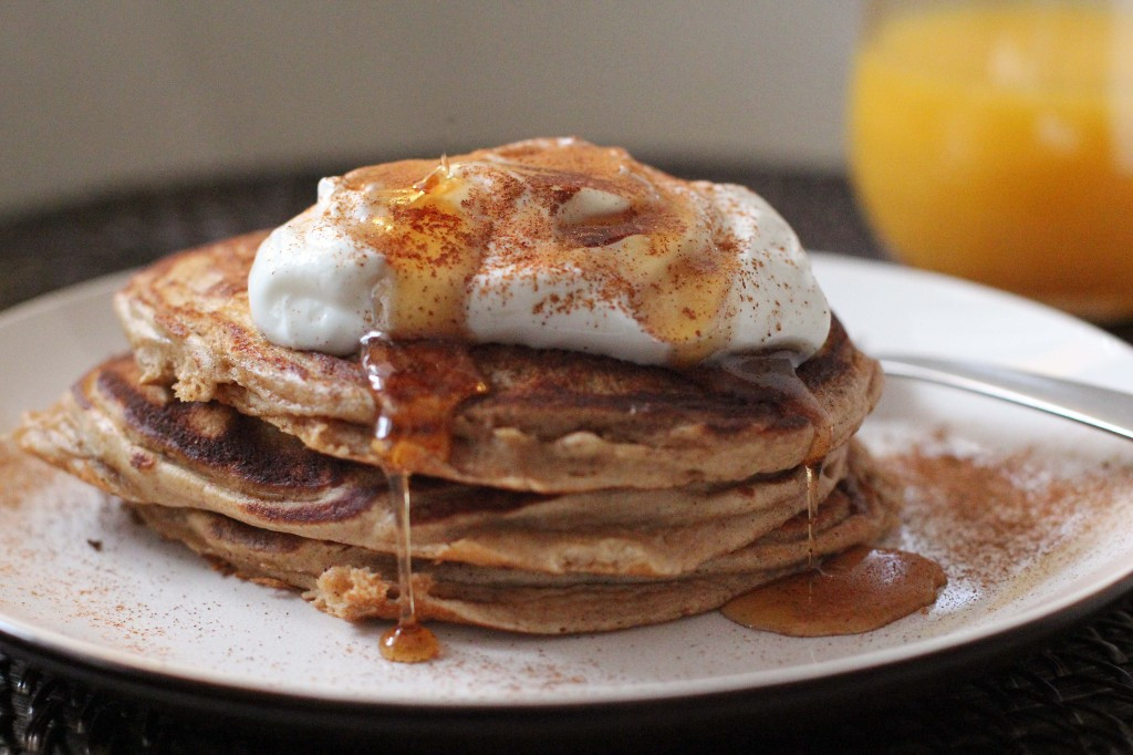 Quinoa Flour Pancakes
 Quinoa Flour Whole Wheat Pancakes with Greek Yogurt