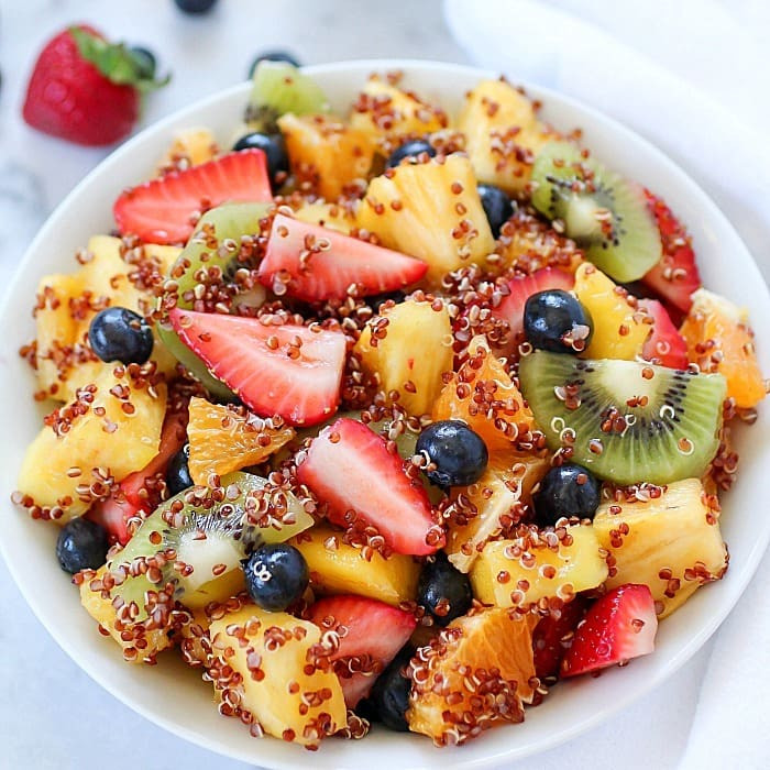 Quinoa Fruit Salad
 Quinoa Fruit Salad with Sweet Lime Dressing Yummy