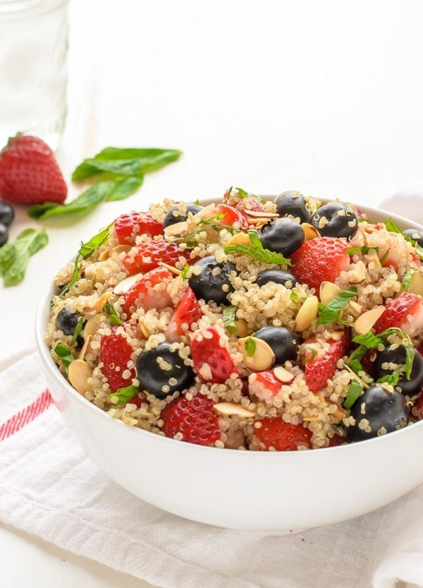 Quinoa Fruit Salad
 Red White and Blue Quinoa Fruit Salad